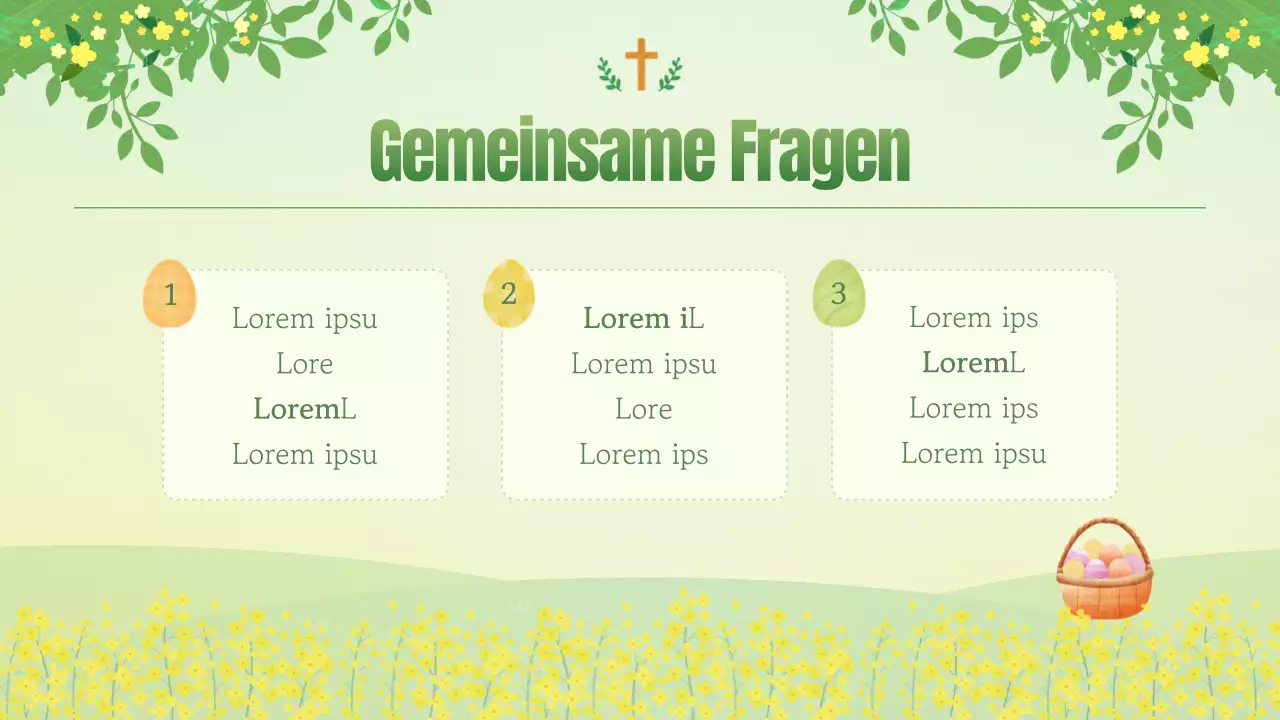 Ein Leitfaden für Ostergottesdienste in der Naturkirche in Chartreuse und Gelb