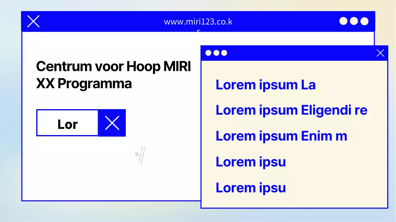 Een eenvoudige, marineblauwe en gele wervingsbrief
