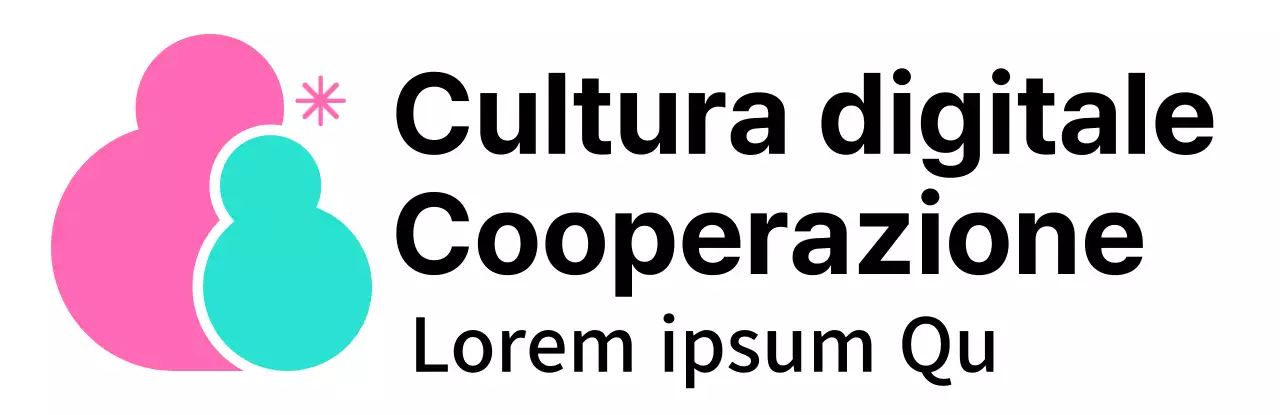 Logo concettuale per un'associazione di istituti scolastici in rosa e menta