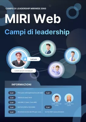 Promuovere un programma di leadership di tendenza in nero e blu