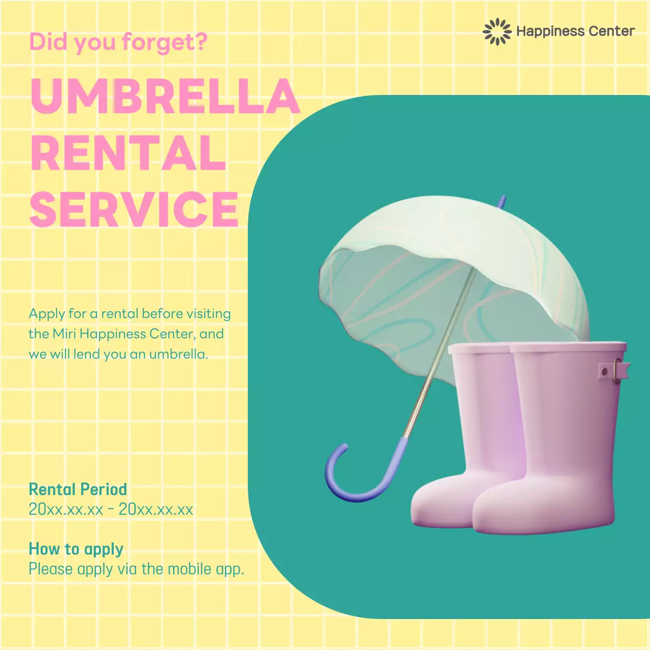 Yellow Trendy Rental Advertisement Social Media Post