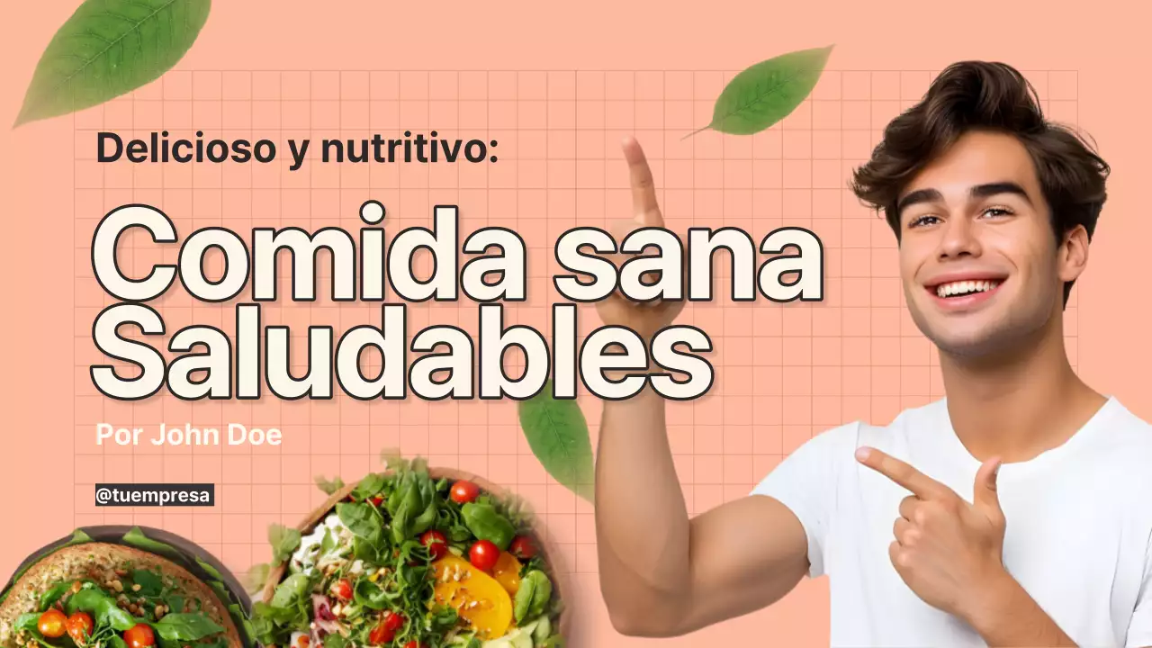 Naranja y blanco Simple Healthy Food Diet Guide