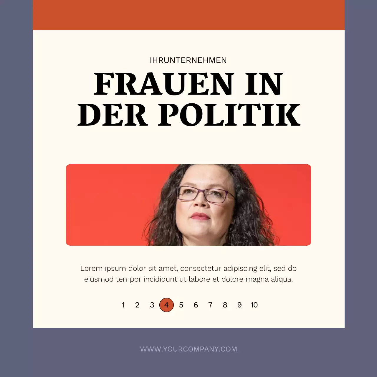 Lila und Rosa Minimal Women's Day Tipps Werbung