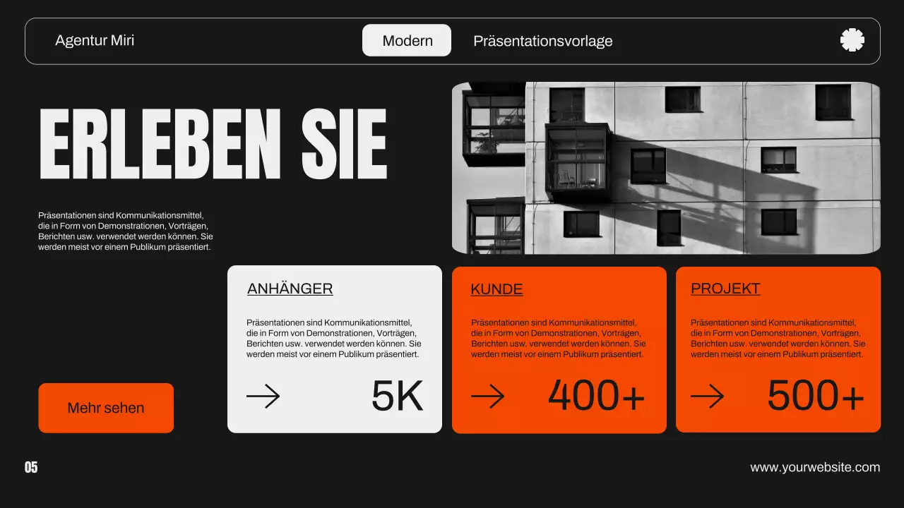 Orange und Schwarz Modernes Grafikdesign Kreatives Portfolio