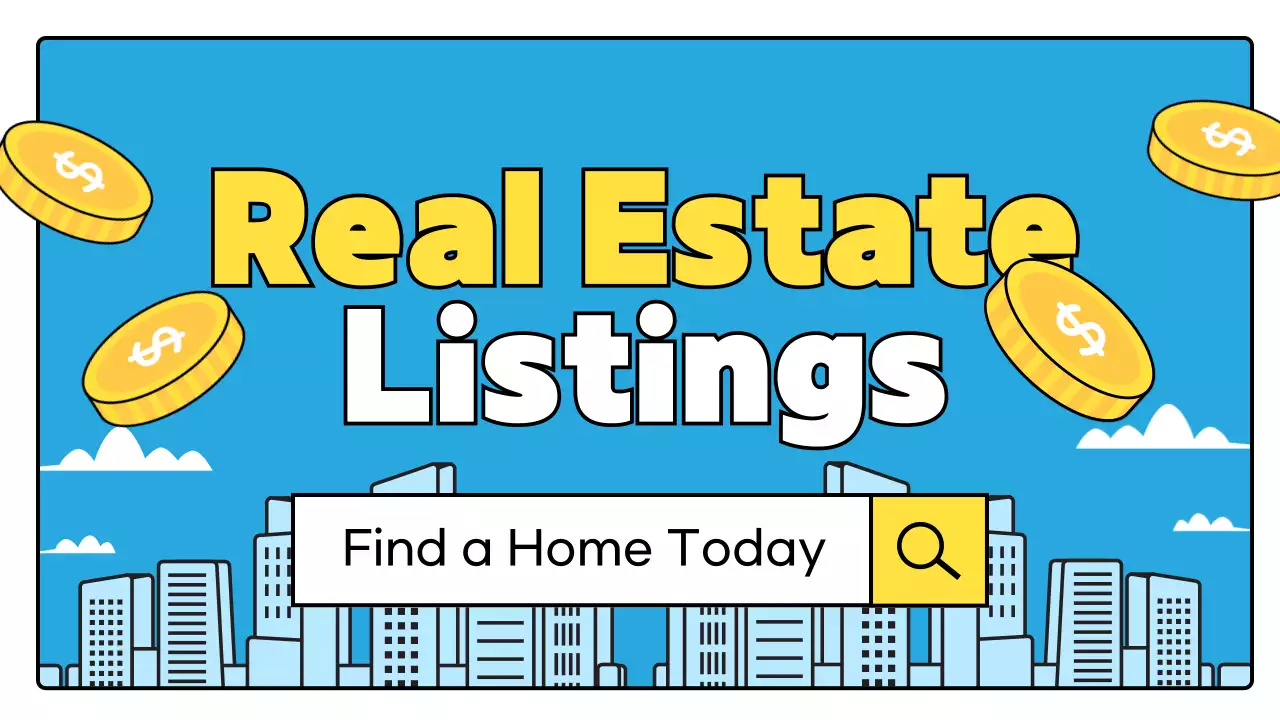 Blue Modern Real Estate Advertisement YouTube Thumbnail