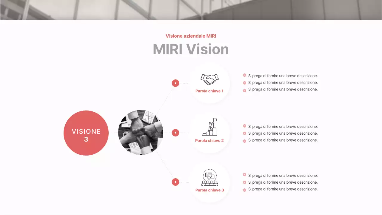 Un semplice prospetto aziendale in rosso