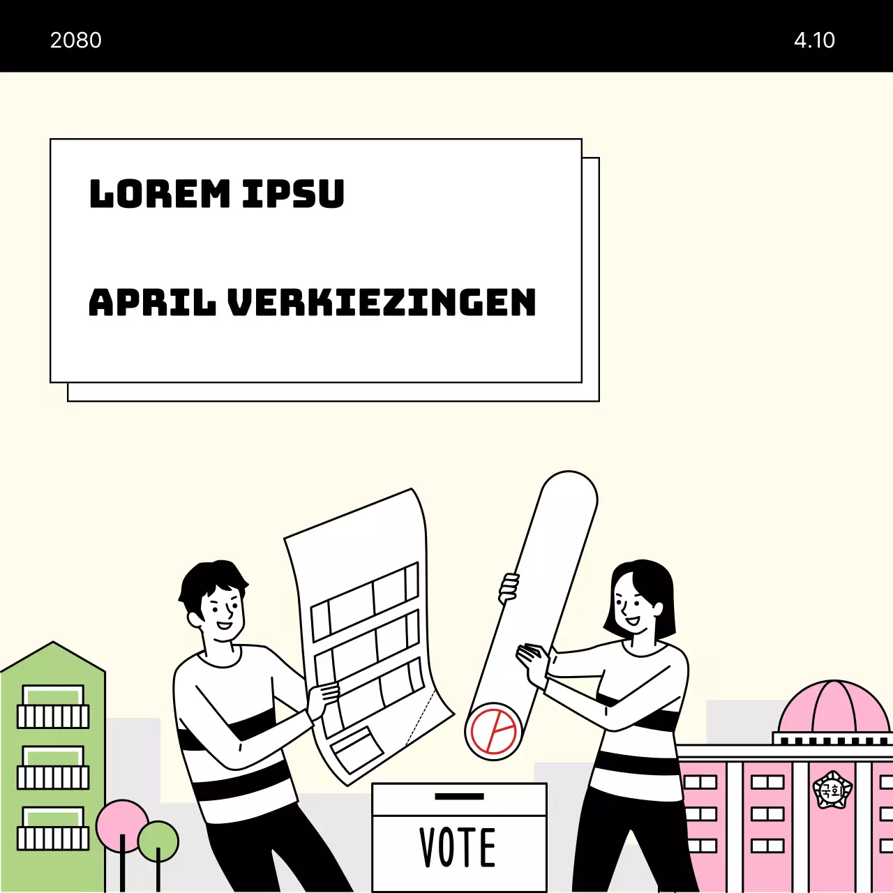 Een beige en minimalistische stemwijzer voor parlementsverkiezingen