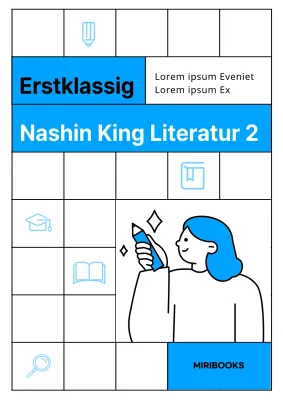 Hübsche hellblaue und weiße Schularbeitshefte