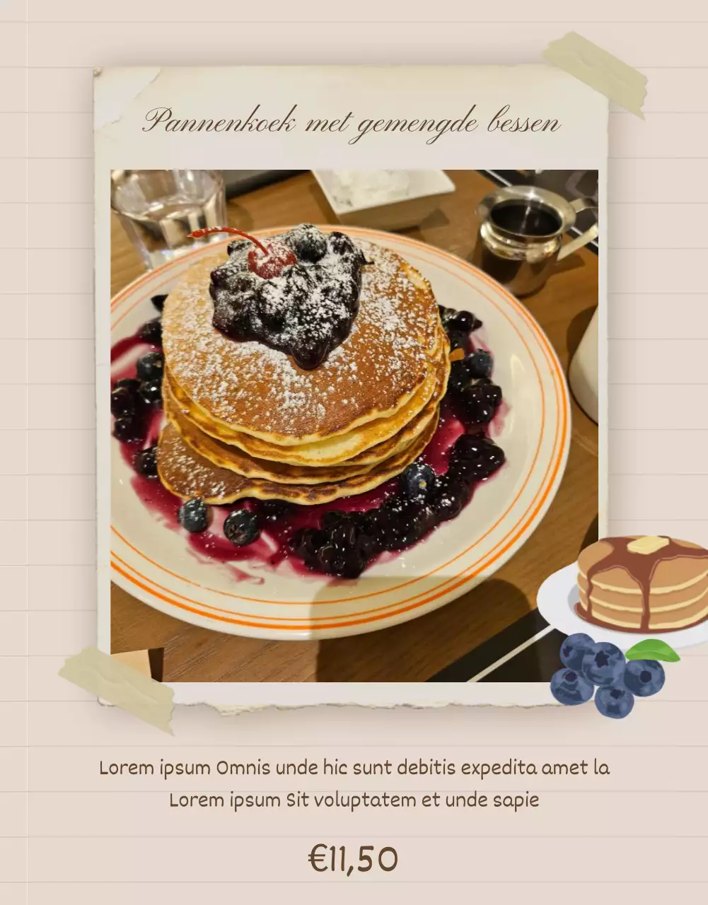 Een vintage concept café-bakkerij in ivoor en beige promoten