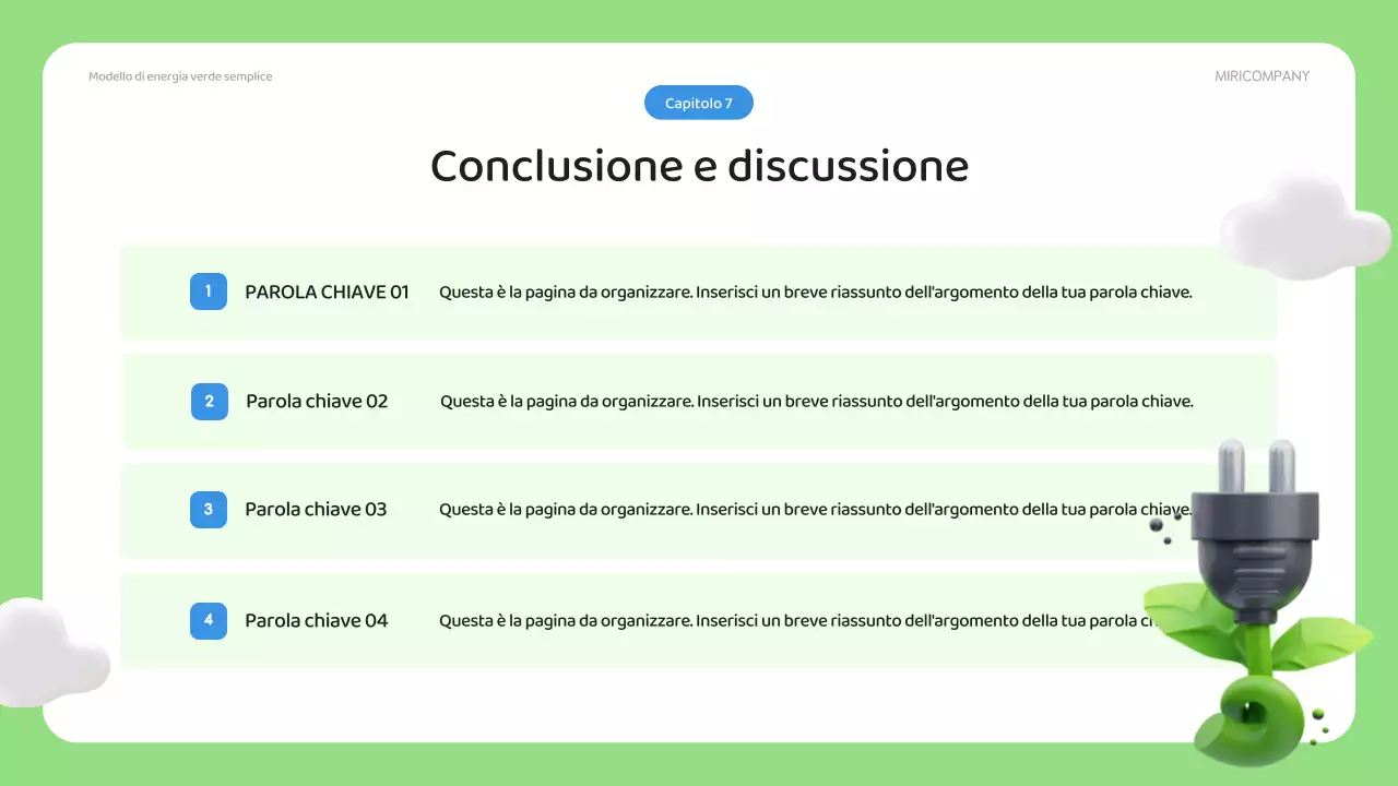 Un semplice piano aziendale ESG in verde e blu