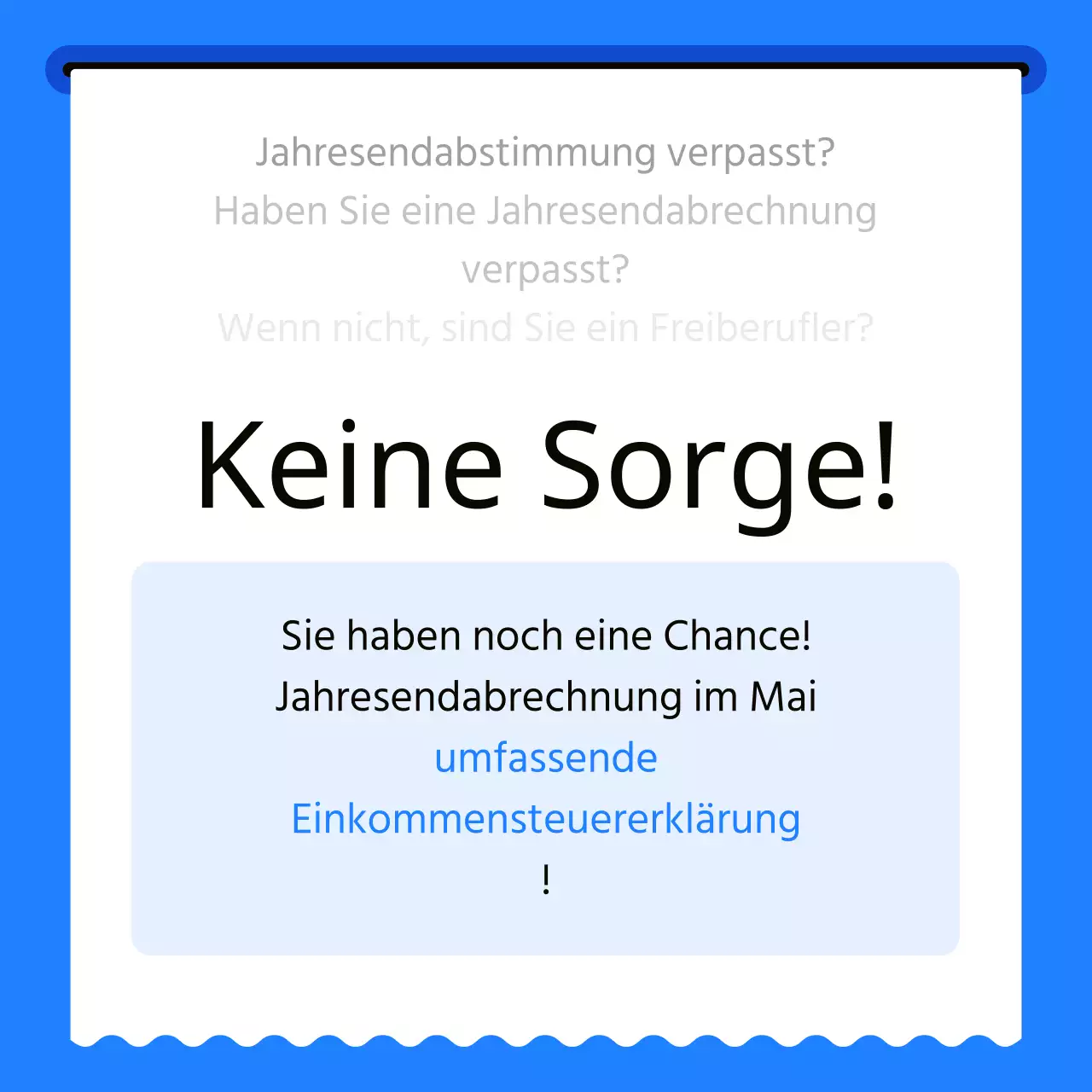 Eine minimalistische Einführung in die Steuerbuchhaltung in Blau und Hellblau