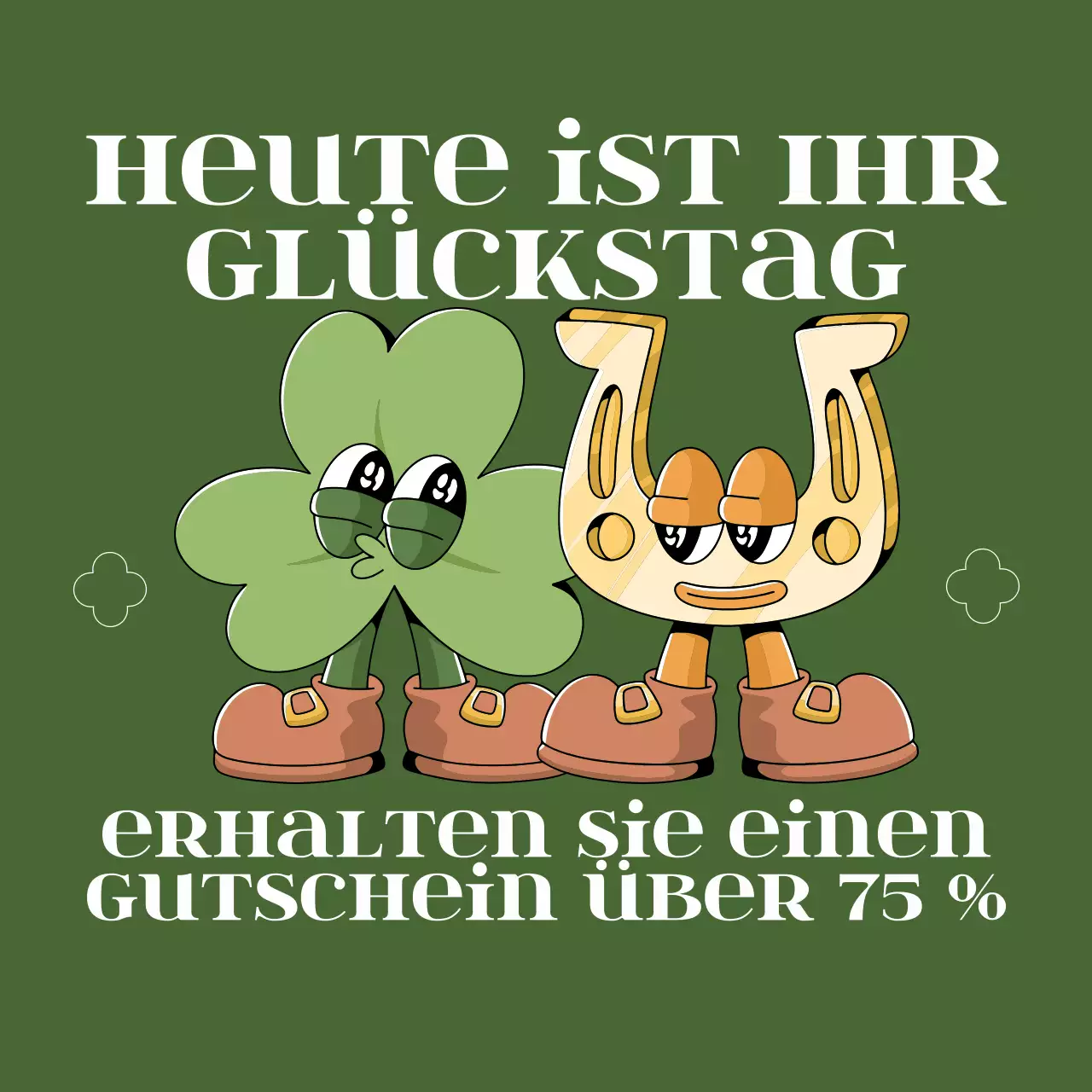 Grün-gelbe Retro-St.-Patrick's-Day-Werbung