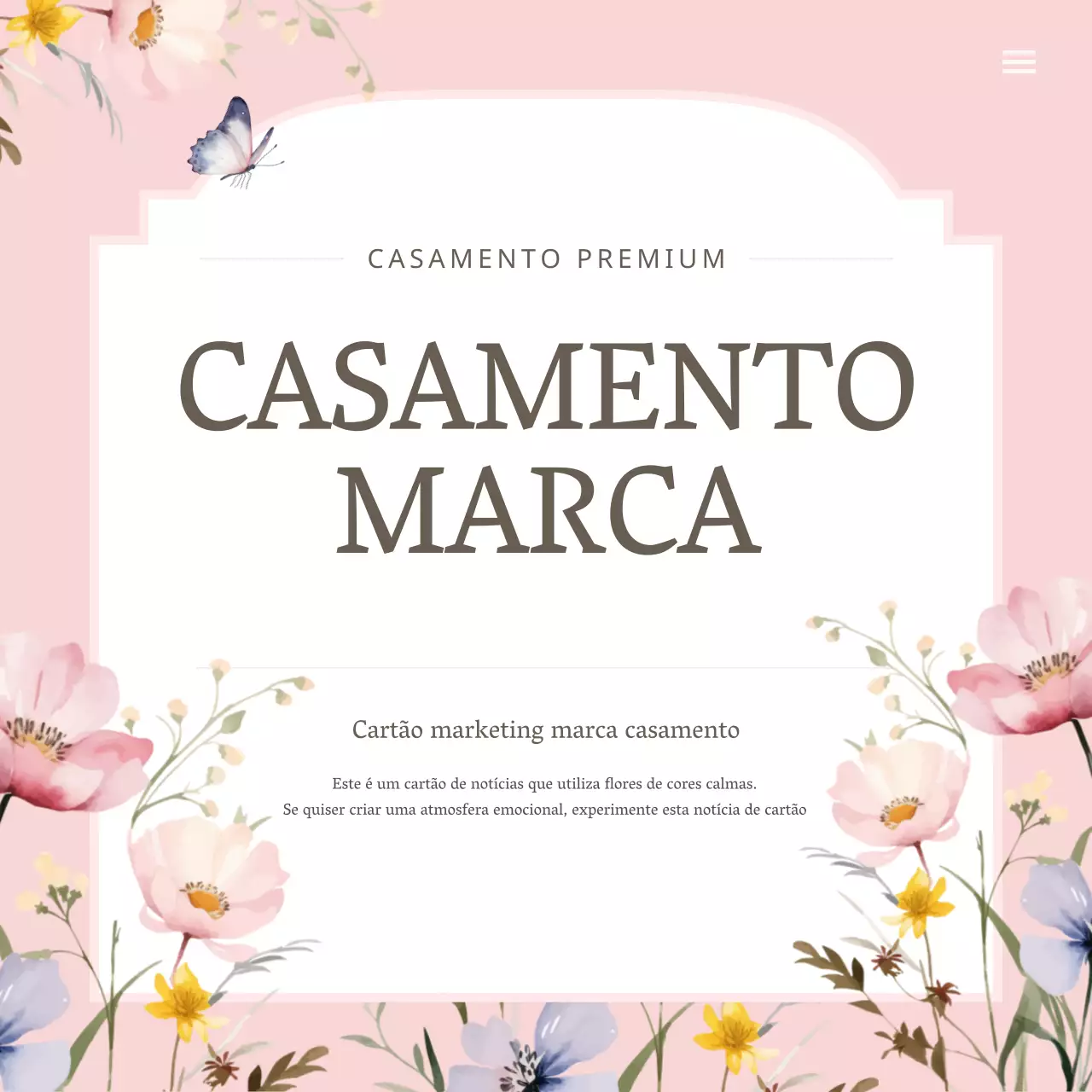 Promover uma marca de casamento de luxo em cor-de-rosa