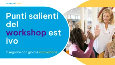 Semplice titolo principale del workshop estivo in azzurro