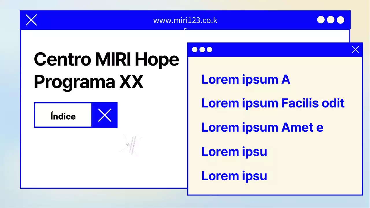 Una sencilla carta de contratación en azul marino y amarillo
