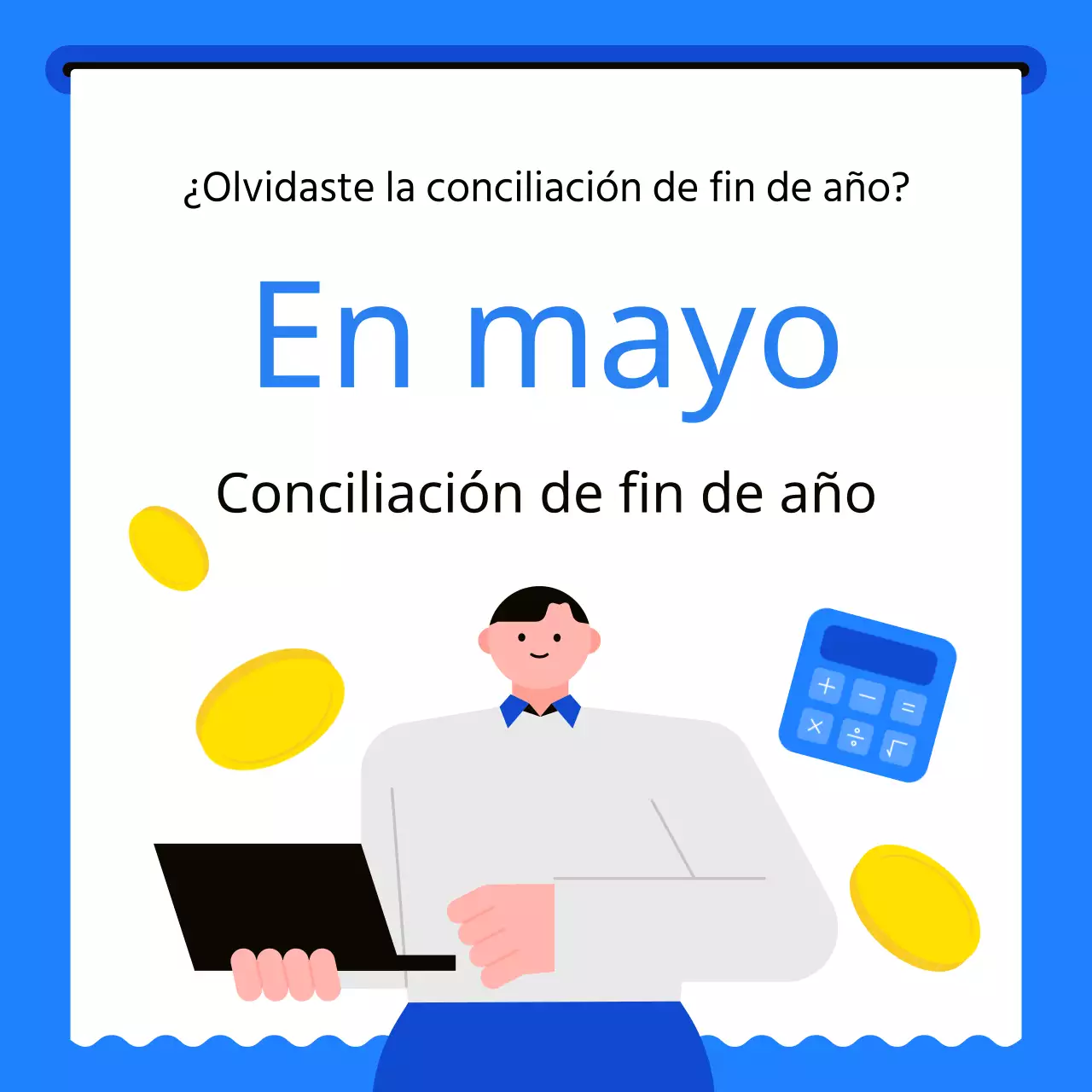 Una introducción minimalista a la contabilidad fiscal en azul y azul claro