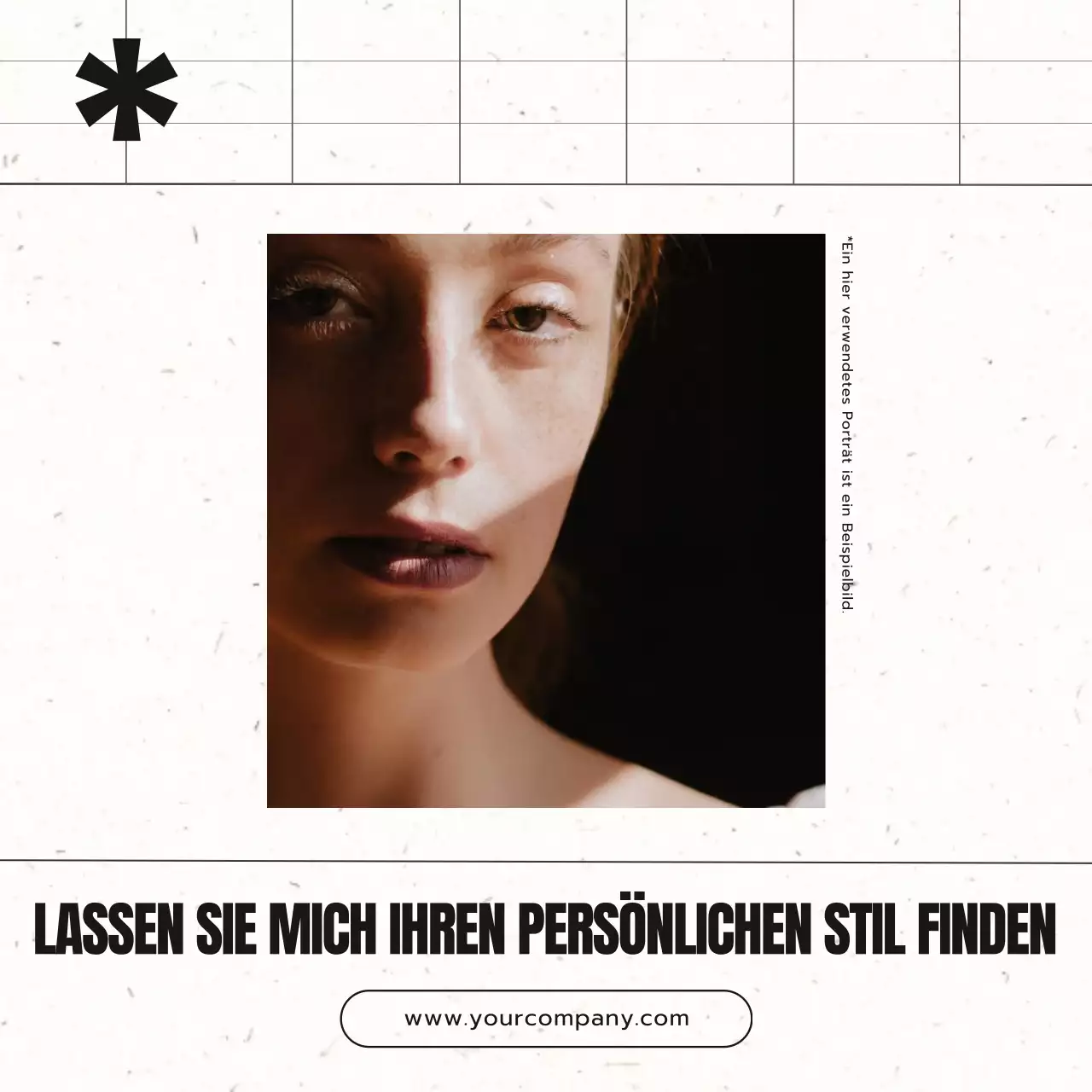 Grau und Schwarz Minimal Fashion Stylist Service Anzeige