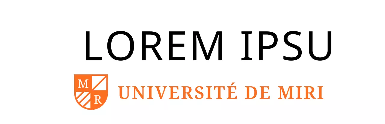 Félicitations pour votre entrée à l'université avec police manuscrite, logo de l'école et police serif