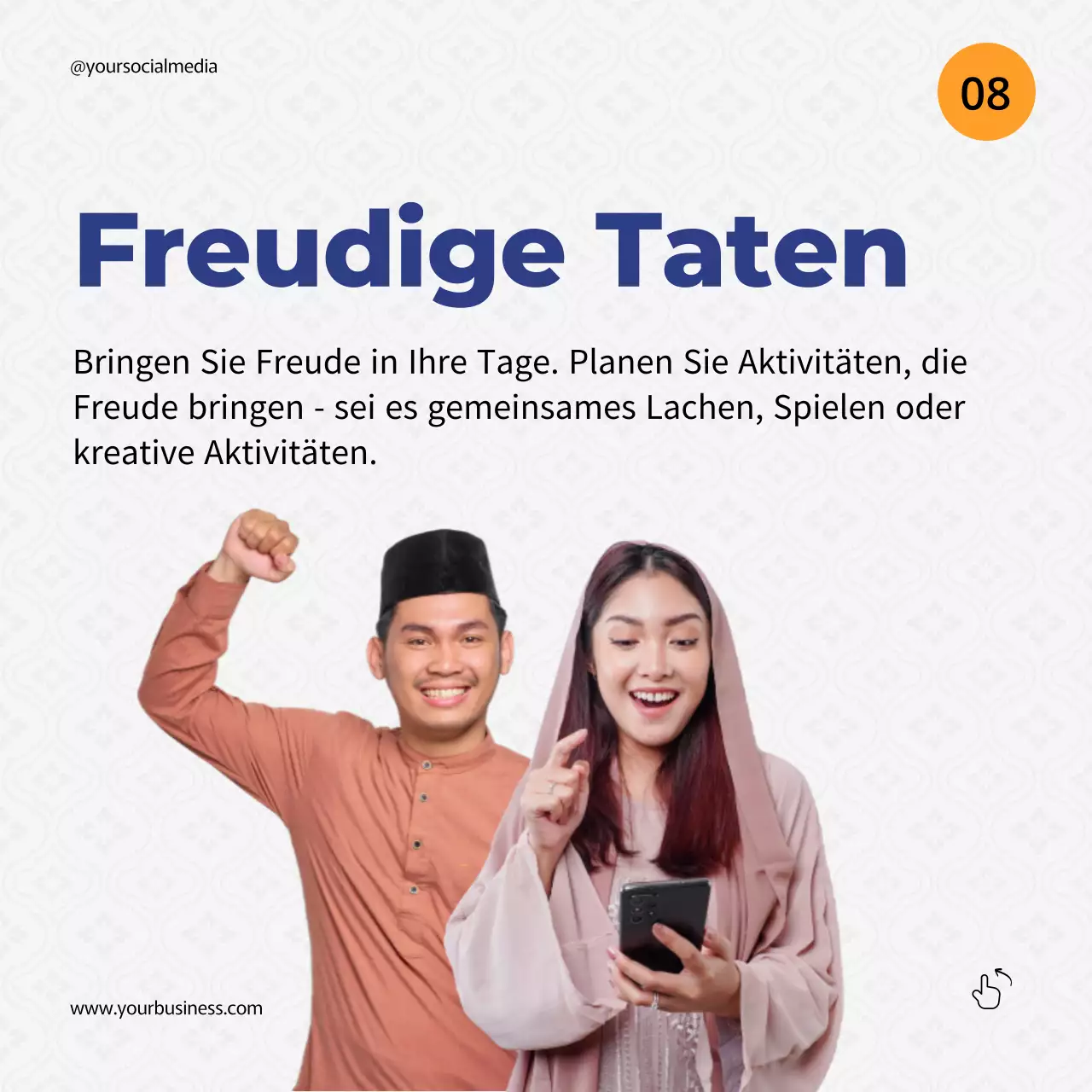Blue Orange Einfache Ramadan-Tipps Anleitung