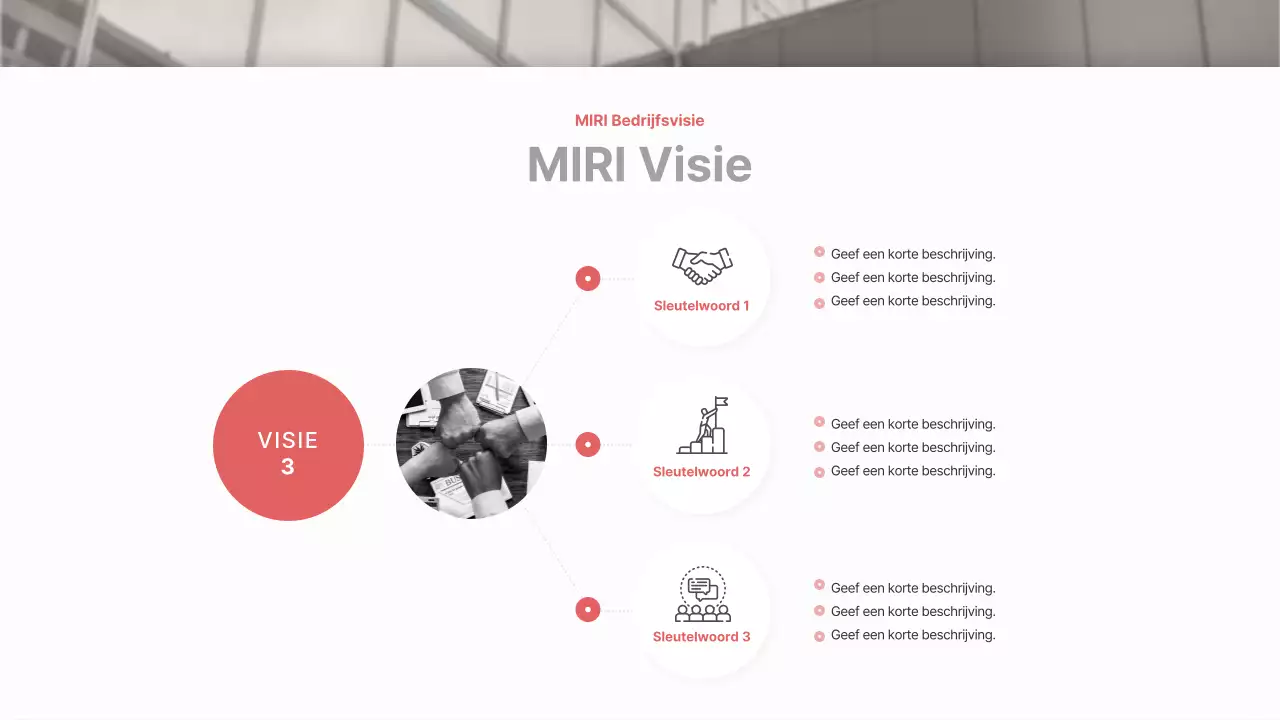 Een eenvoudige zakelijke prospectus in rood