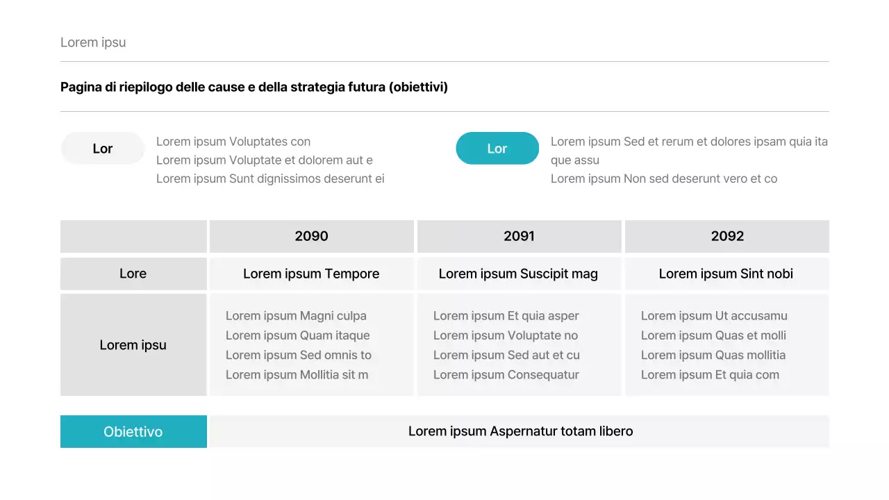 Un semplice rapporto aziendale in bianco e menta