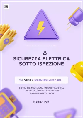 Guida ai controlli di sicurezza elettrica di tendenza in viola e giallo