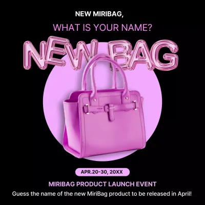 Pink Trendy Handbag Promotion Social Media Post