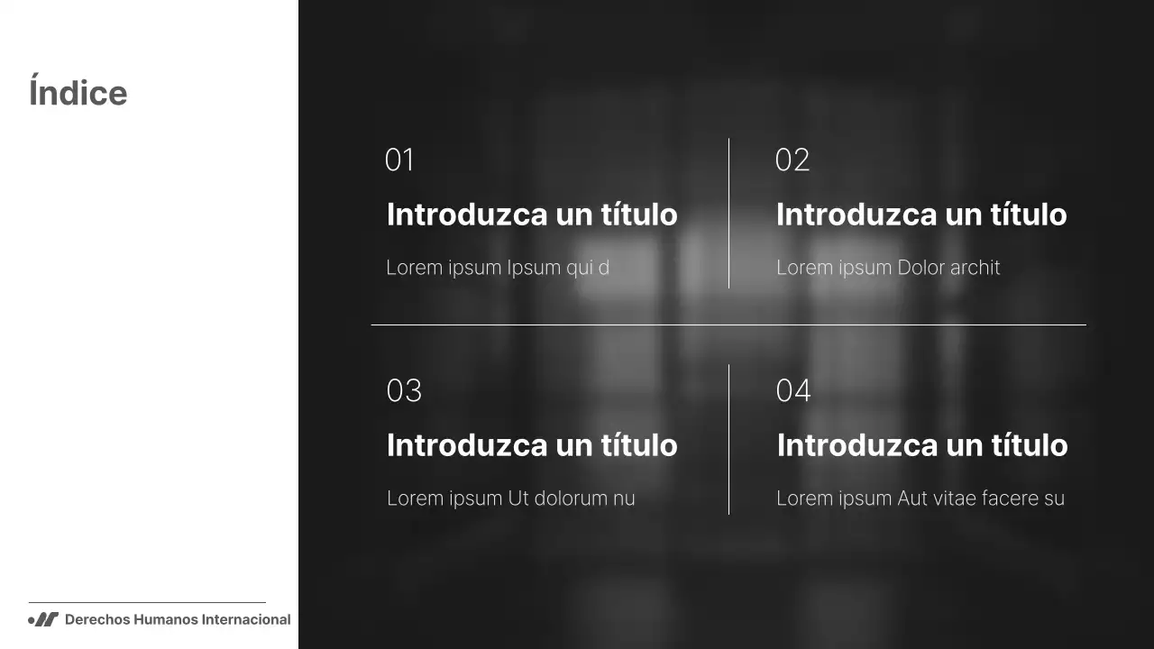 Informe en blanco y negro, sencillo pero contundente, para las ONG