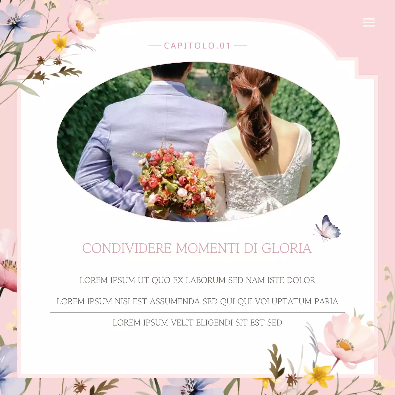 Promuovere un marchio di nozze di lusso in rosa