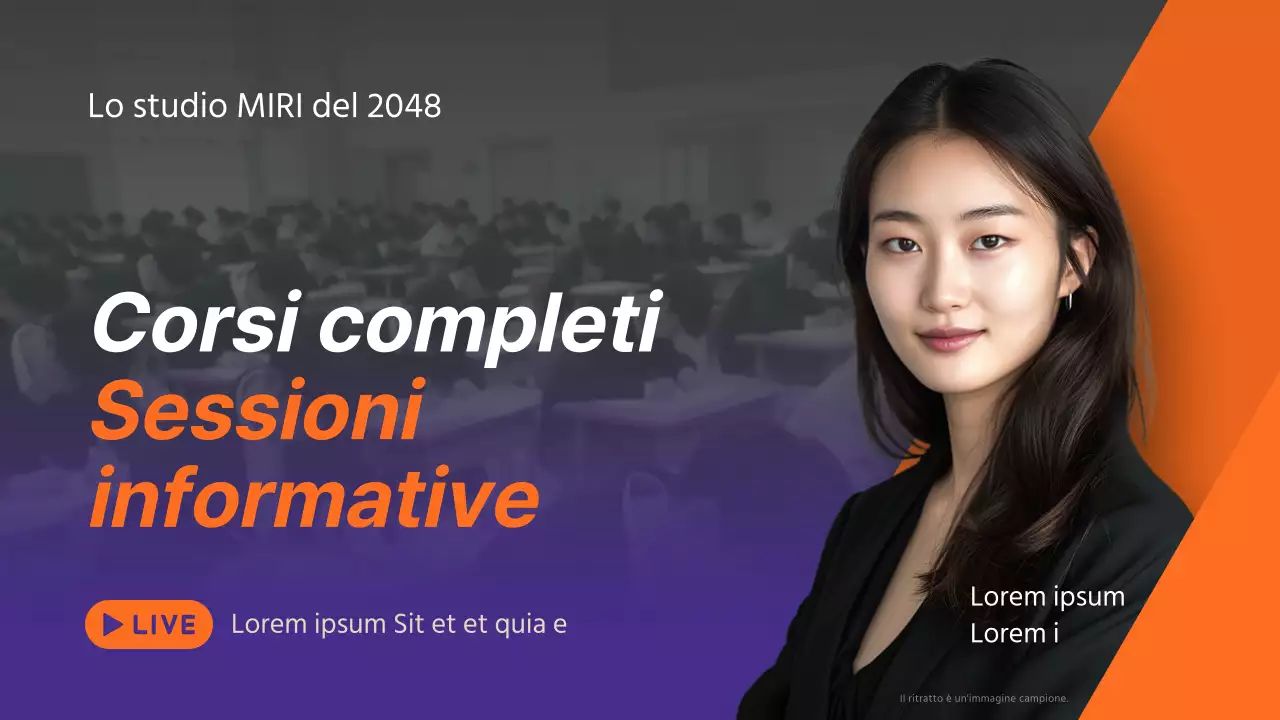 Promuovere una semplice sessione informativa sulla scuola arancione e viola.