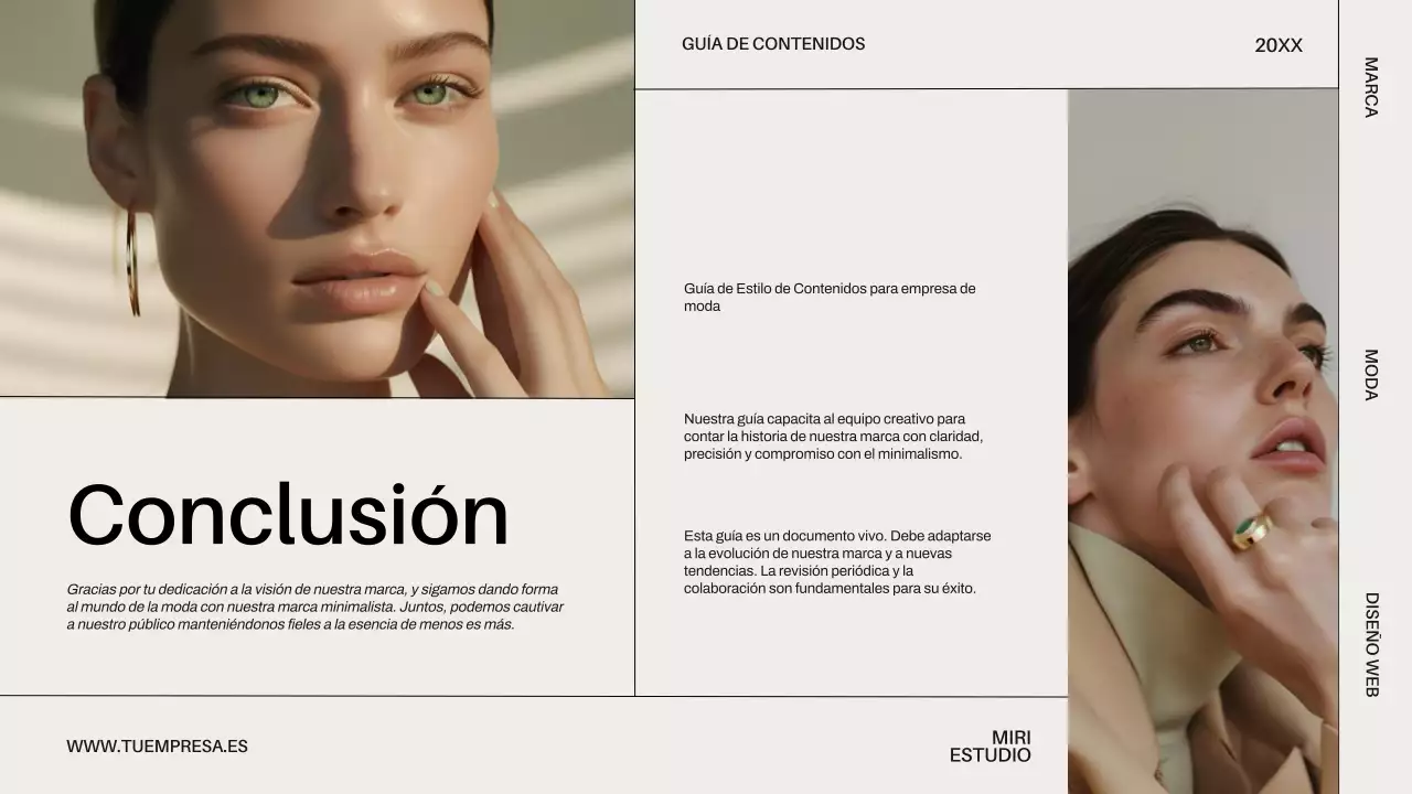 Estrategia de la guía de estilo de la marca moderna Ivory