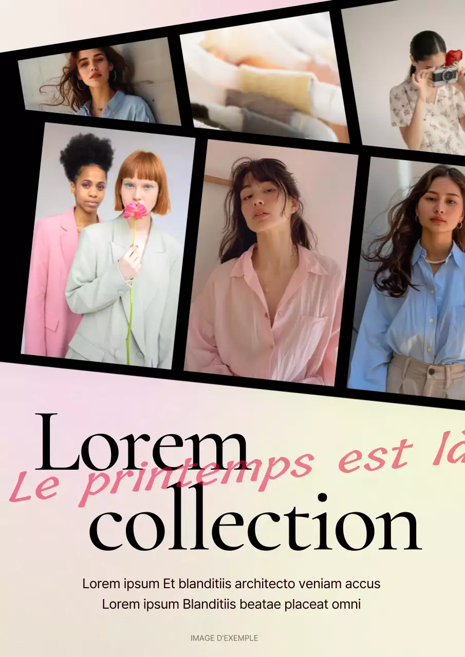 Faites la promotion de votre événement de mode printanier en rose