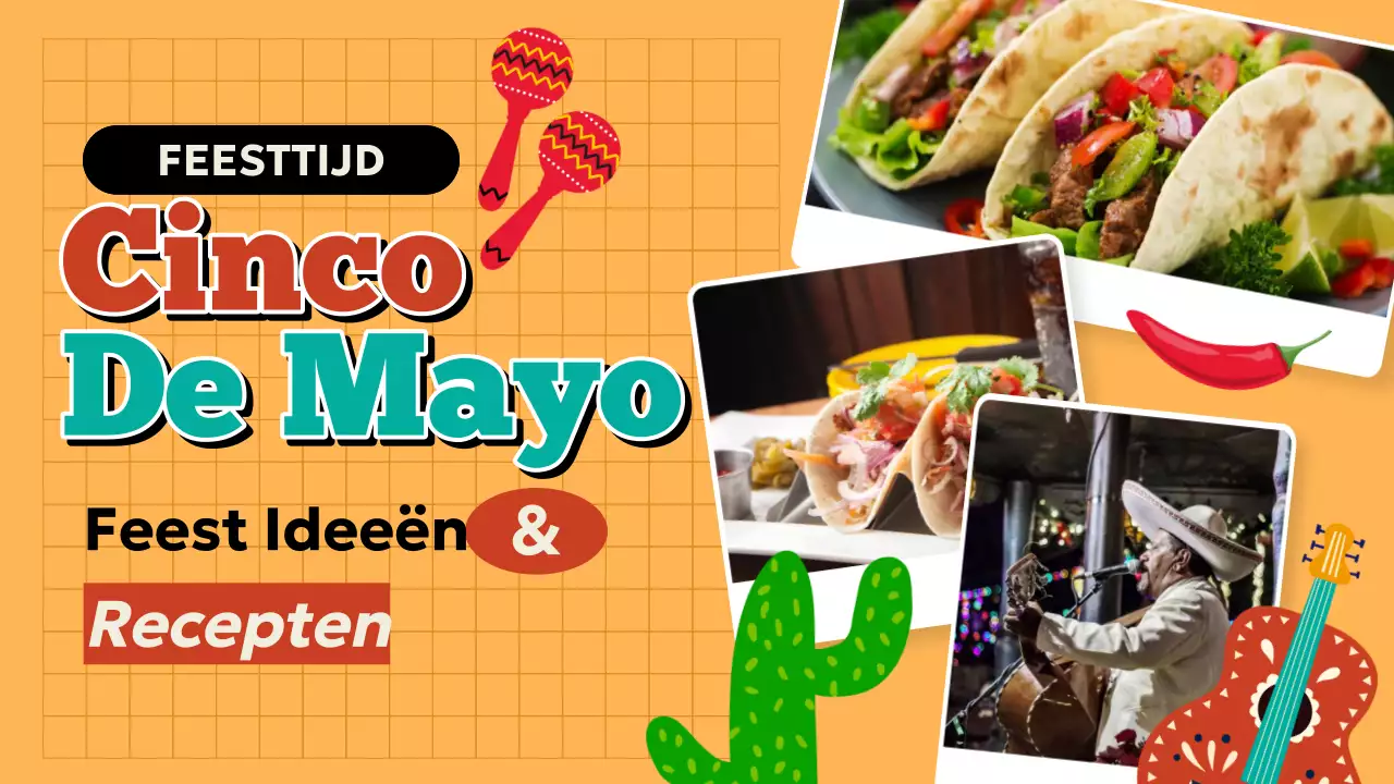 Oranje Geometrische Cinco De Mayo Feestideeën Tips Videogids