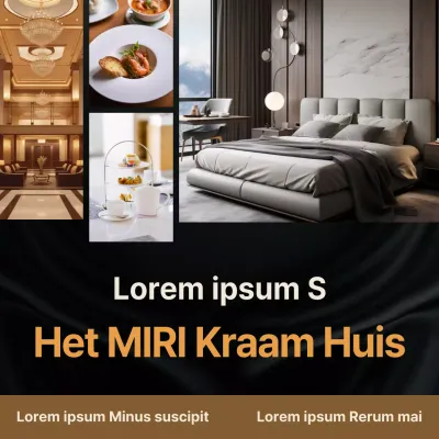 Luxe kraamkliniek advertentie in zwart en bruin