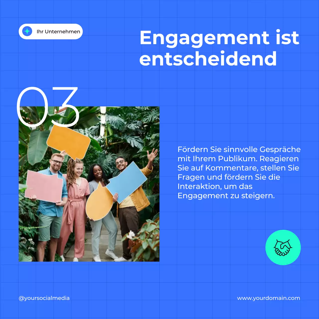 Blau und Weiß Trendy Effektive Social Media Marketing Strategie Leitfaden