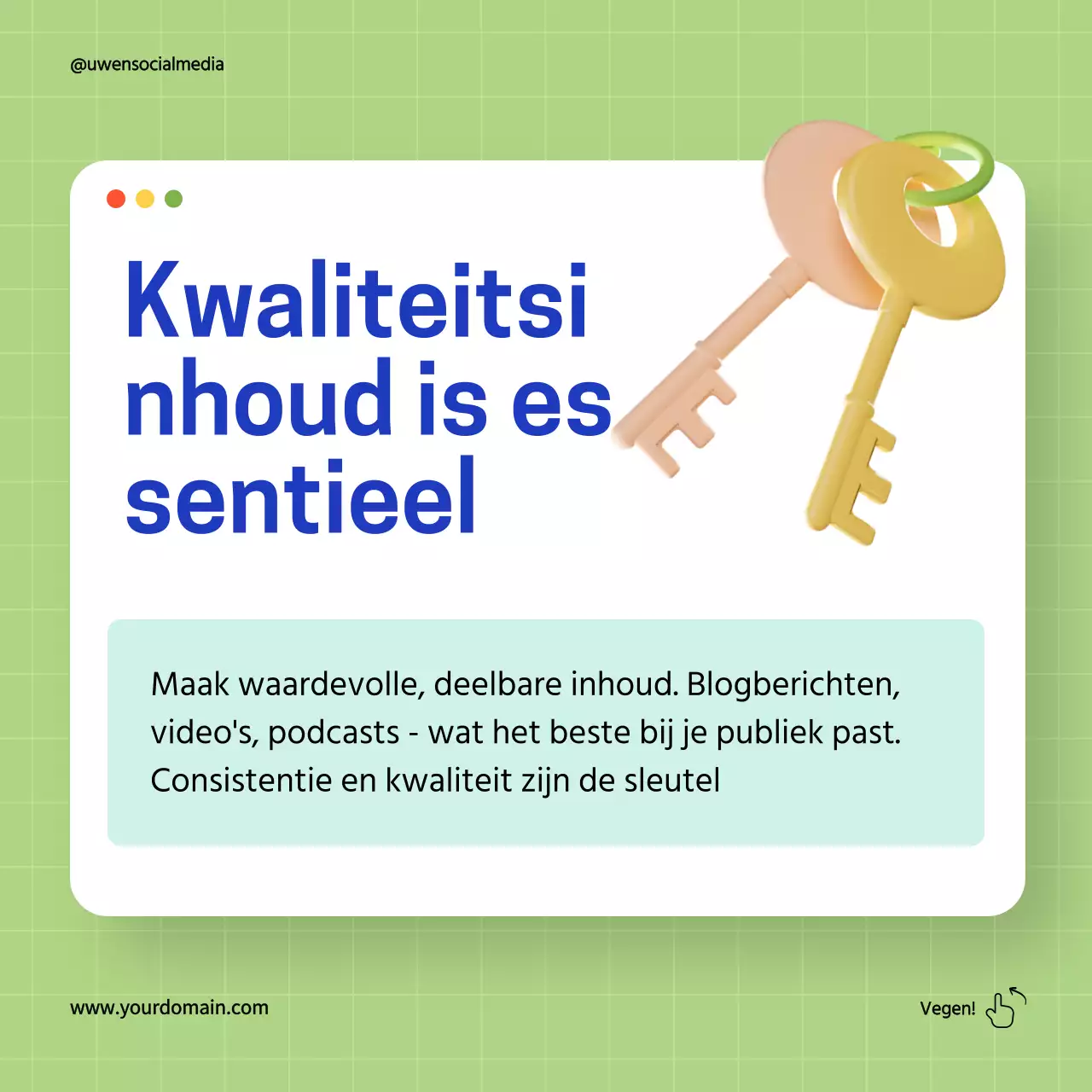 Groen en Blauw Eenvoudige Digitale Marketing Tips Gids Strategie