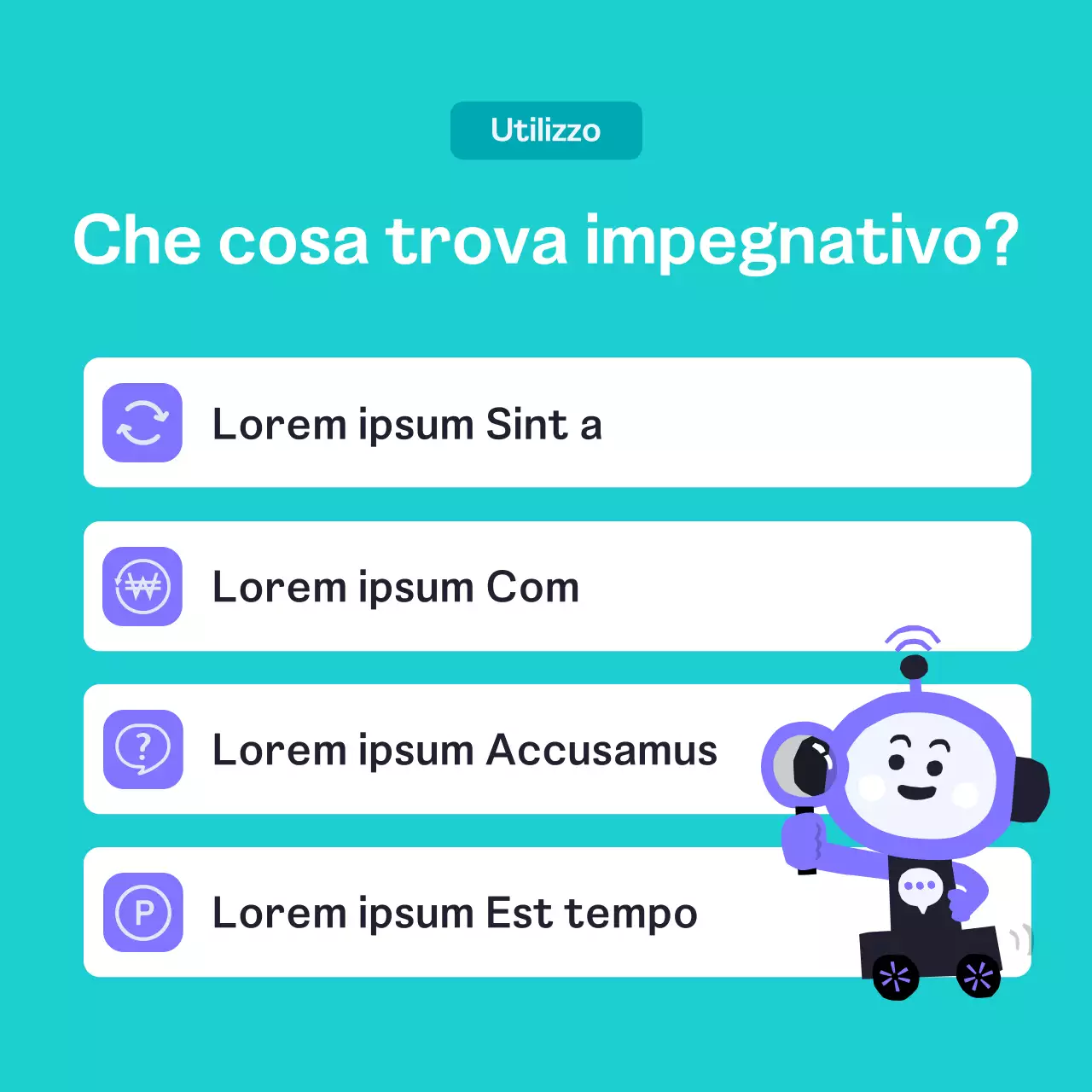 Annuncio di consultazione del chatbot AI semplice di Mint e Bora