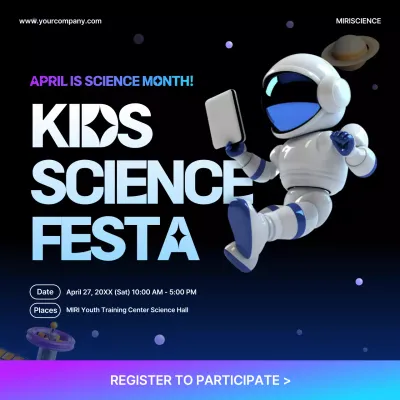 Black Modern Science Event Promotion Social Media Post