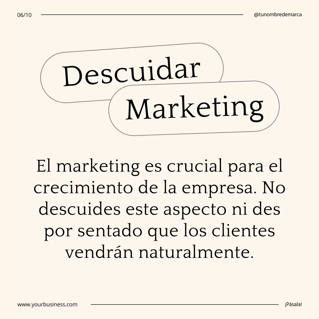 Guía de consejos para el autocrecimiento empresarial minimalista en beige y negro
