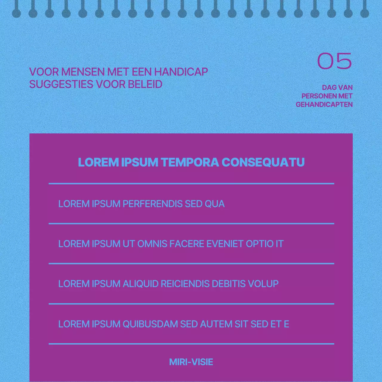 Geometrische Gehandicapten Dagpost in warm roze en geel