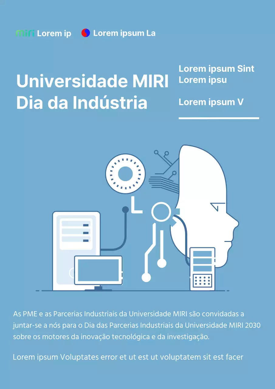 Guia de colaboração simples em branco e azul claro