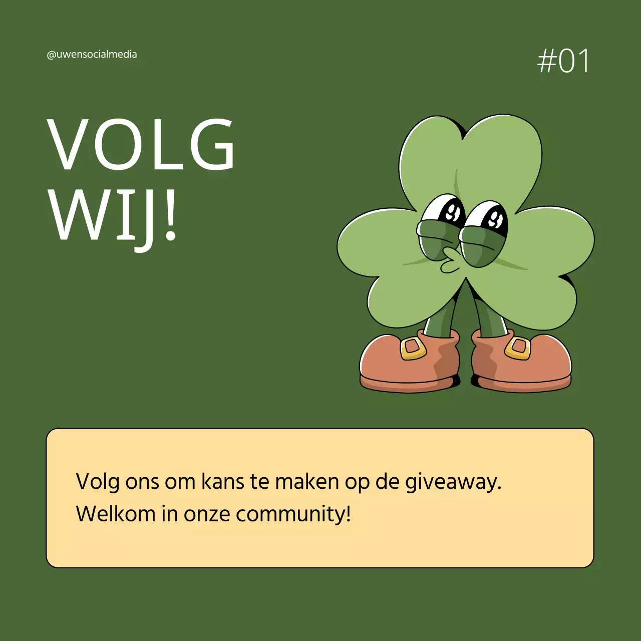 Groen en geel Retro St. Patrick's Day Giveaway Advertentie