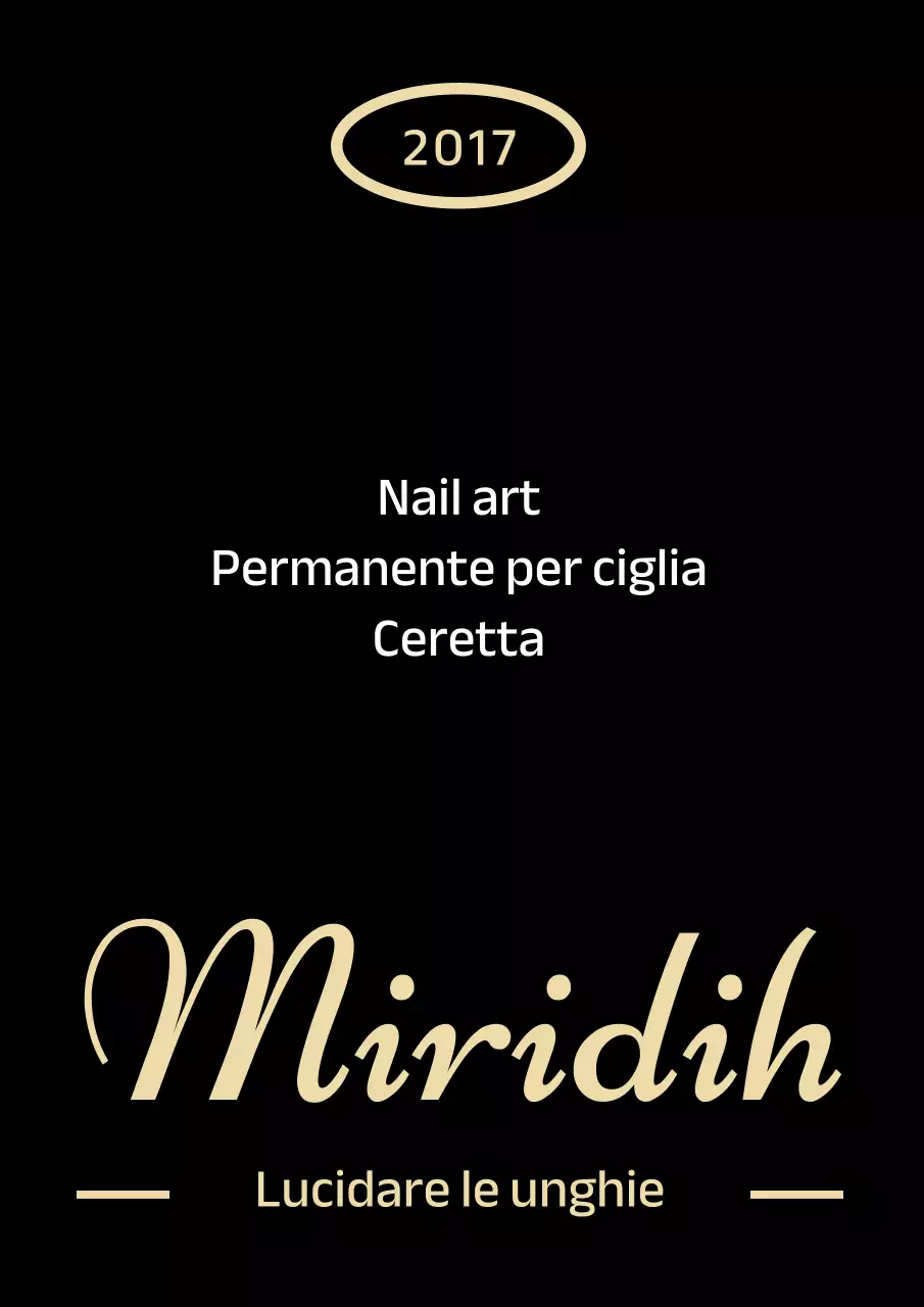 Testo giallo su sfondo nero Design elegante