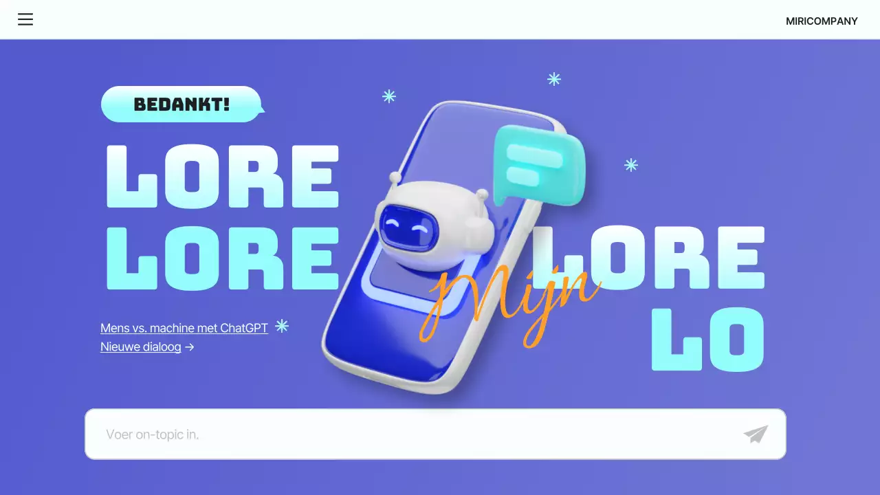 Een eenvoudige blauwe en lichtblauwe introductie tot ChatGPT