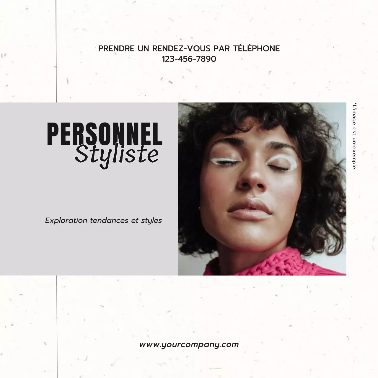 Service de stylisme de mode minimal gris et noir Annonce