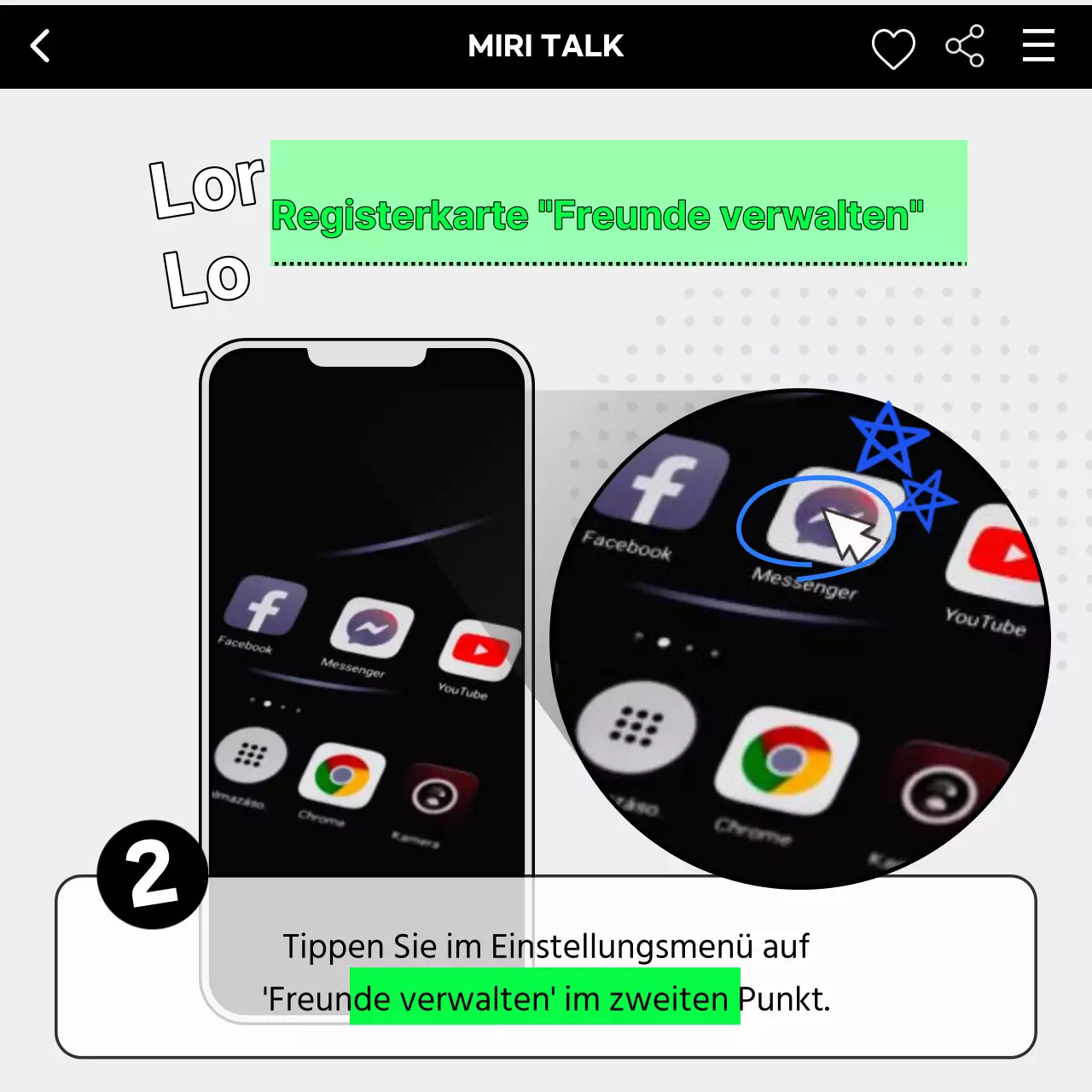 Kitschiger Handy-Händler in Grün und Schwarz erklärt
