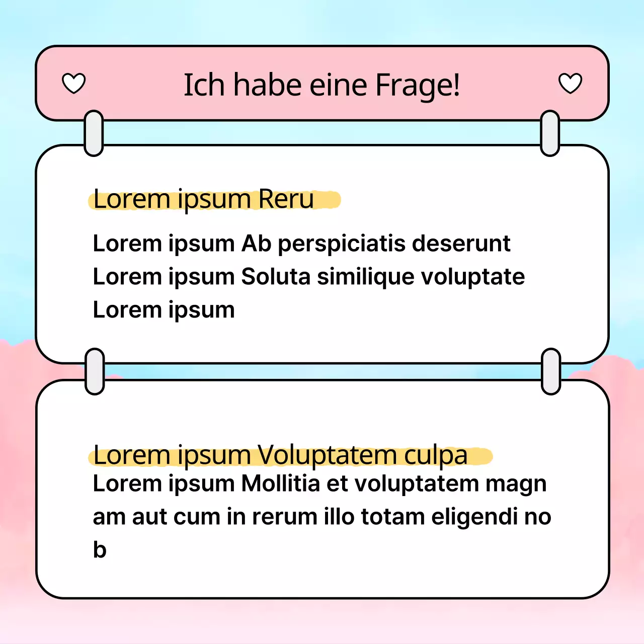 Eine süße Blind Date-Ankündigung in Rosa und Hellblau