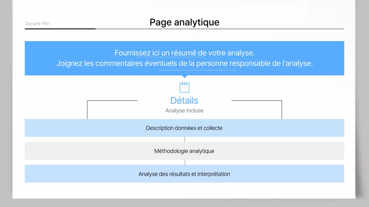 Un rapport d'entreprise simple en bleu et gris
