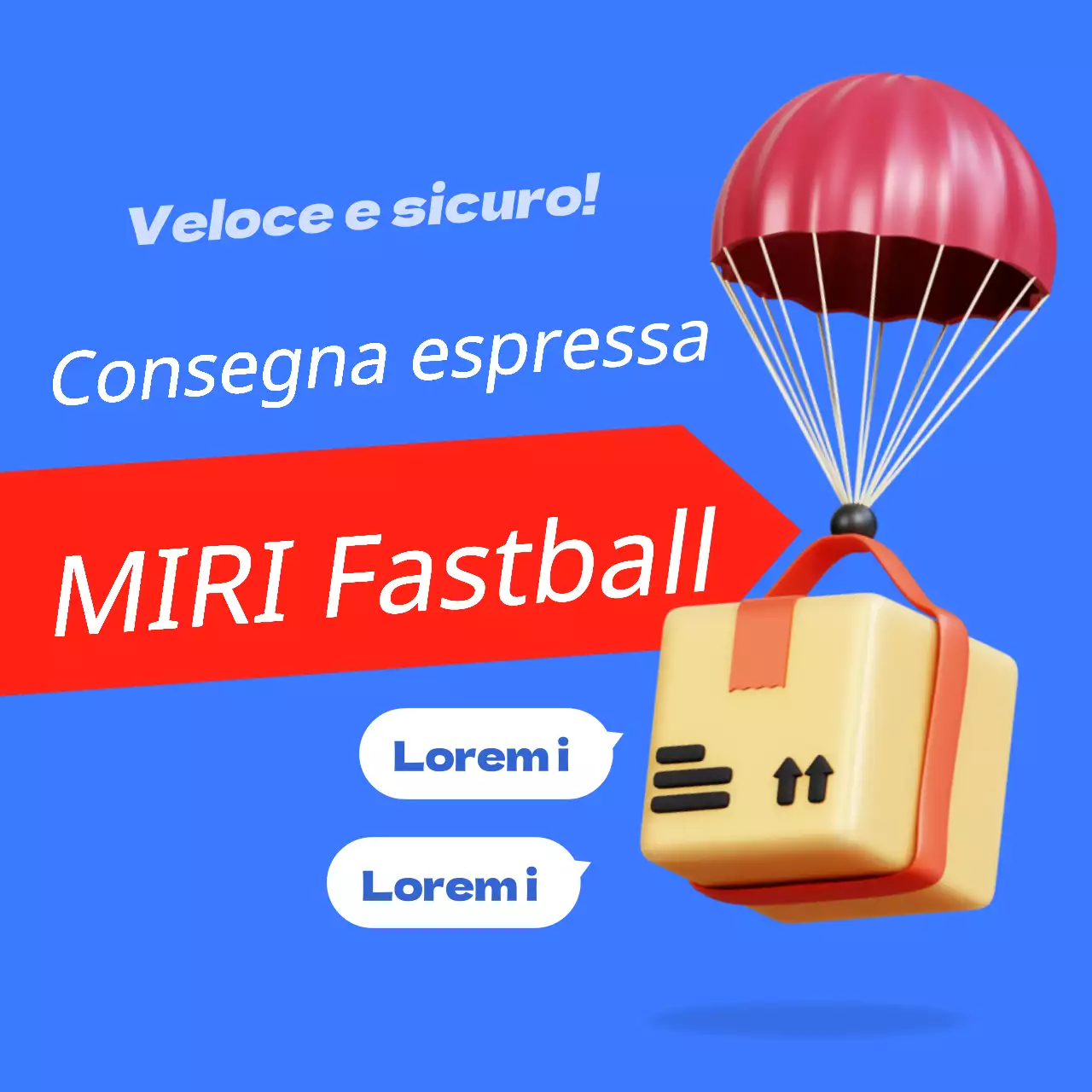 Semplice promozione del lavoro all'estero in blu e rosso