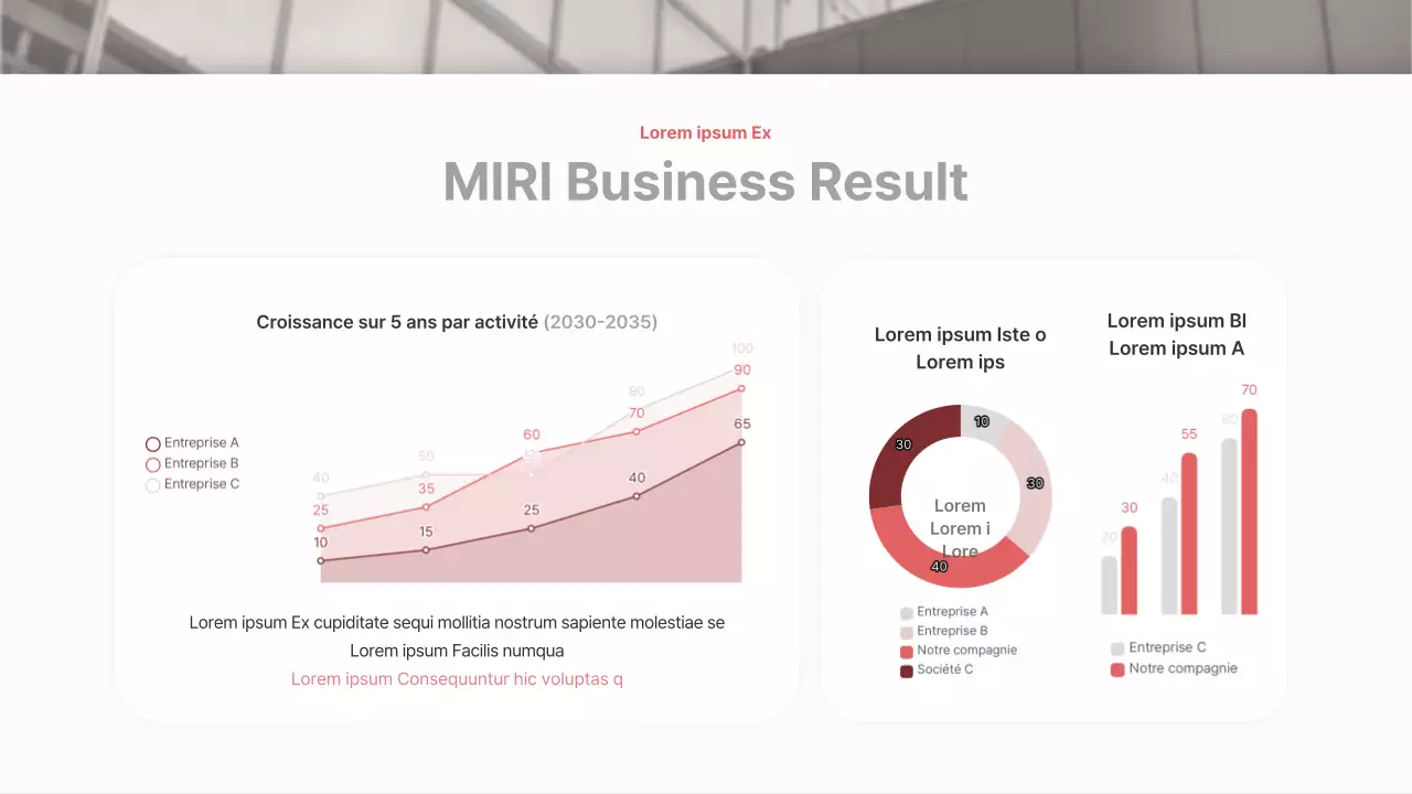 Un simple prospectus d'entreprise en rouge